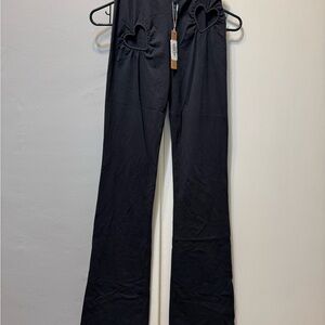 SKIMS cotton jersey heart cutout flare leggings